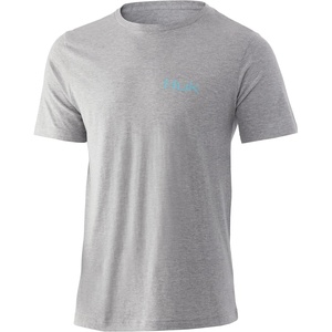 image:imageHUK Mens Performance Fishing Logo Tee Short Sleeve TShirt for MenSolo Mission  Heather Grey