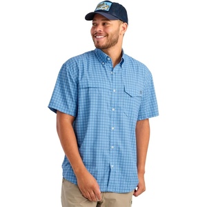 image:imageHUK Mens Tide Point Pattern Short Sleeve Shirt Fishing Button DownWindsurfer 30