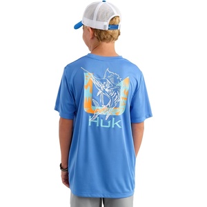 image:imageHUK Pursuit Graphic Short Sleeve Fishing Shirt for KidsVibes  Regatta