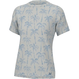 image:imageHUK Womens Short Sleeve Performance Tee Fishing TShirt for WomenHuk Palm Wash  White
