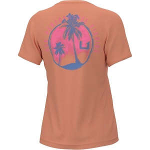 image:imageHUK Womens Short Sleeve Performance Tee Fishing TShirt for WomenPalmetto  Coral Reef
