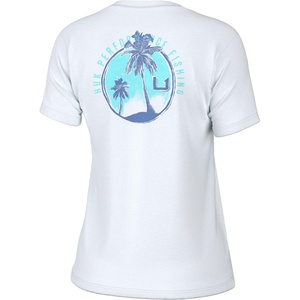 image:imageHUK Womens Short Sleeve Performance Tee Fishing TShirt for WomenPalmetto  White