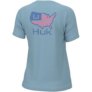 image:imageHUK Womens Short Sleeve Performance Tee Fishing TShirt for WomenTrout Wrangle  Seafoam Mist