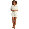 image:imageHUK Womens Breezeway Short Relaxed Fit LinenLike Short with High Rise Waistband and 35 InseamSilver Birch