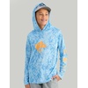 image:imageHUK unisexchild Girls Pursuit Novelty Hoodie Upf Long Sleeve Performance Fishing Shirt Lightweight and QuickdryCerulean