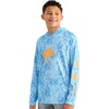 image:imageHUK unisexchild Girls Pursuit Novelty Hoodie Upf Long Sleeve Performance Fishing Shirt Lightweight and QuickdryCerulean