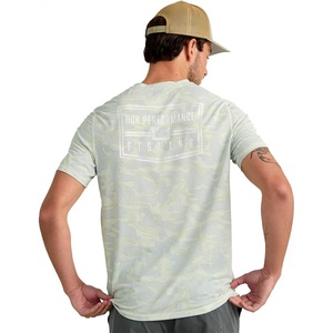 image:imageHUK Mens Drift Short Sleeve Crew UPF 50 Quick Dry Fishing Shirt with Stretch Fabric and Lightweight FeelPale Algae