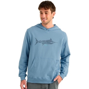 image:imageHUK Mens Edisto Terry Hoodie Soft Terry Cloth Pullover Lightweight Casual Fishing HoodieBlue Shadow