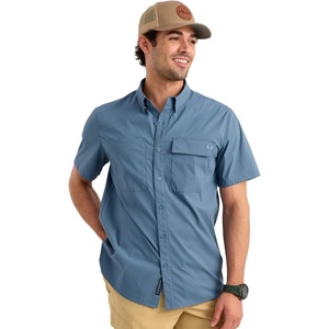 image:imageHUK Mens Icon Crew ShortSleeve Performance Fishing ShirtStormy Blue