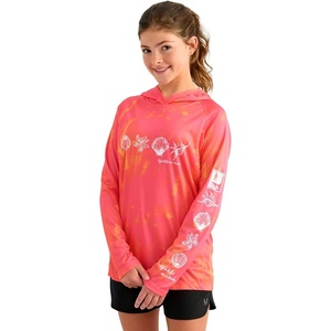 image:imageHUK unisexchild Girls Pursuit Novelty Hoodie Upf Long Sleeve Performance Fishing Shirt Lightweight and QuickdryNeon Coral